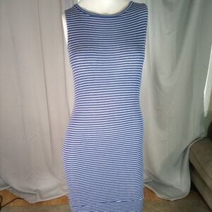 GAP Blue and White Sheath Midi Dress